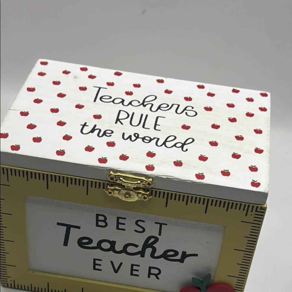 Teacher Themed Decorative Box recipe trinket box - Picture 4 of 6